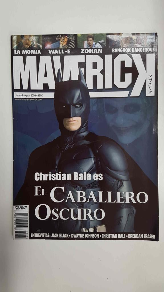Revista Cine: Maverick num 18, agosto 2008. Portada. El Caballero Oscuro