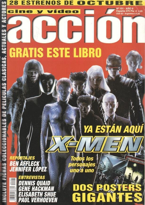 Revista Cine: Accion numero 0101: conserva el poster, las caratulas cine y el suplemento