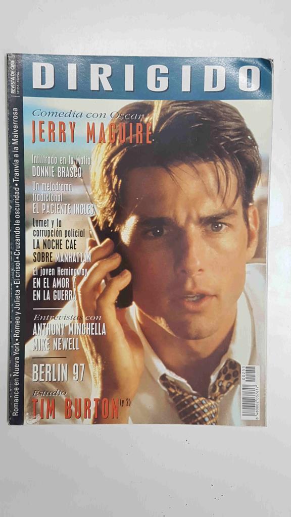 Revista Cine: Dirigido por num 255, marzo 1997. Portada: Tom Cruise en Jerry Maguire