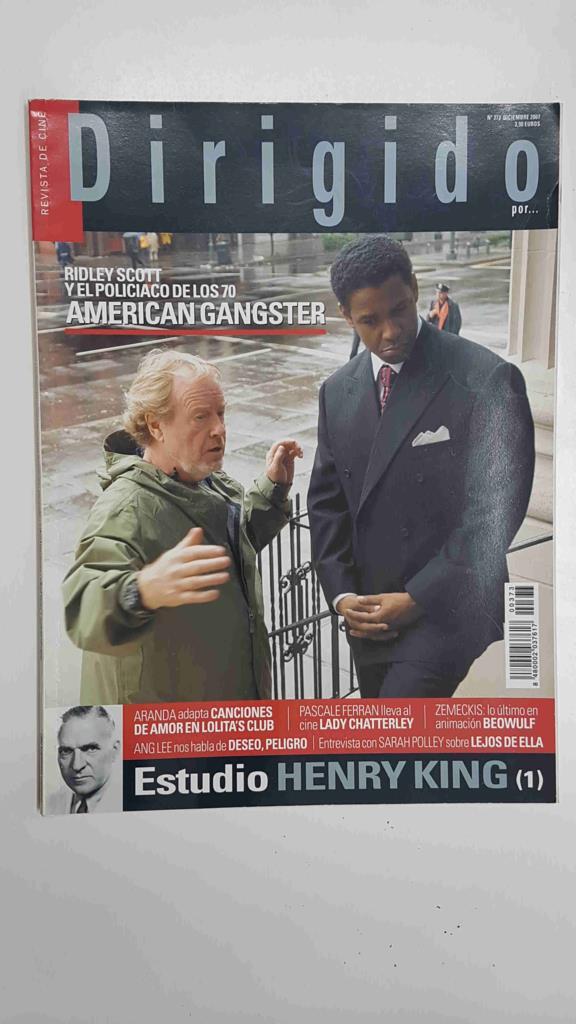 Revista Cine: Dirigido por num 373 diciembre 2007. Portada: American Ganster de Ridley Scott