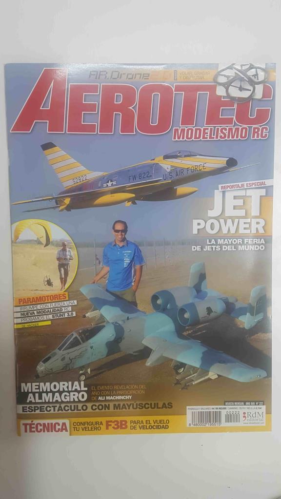 Revista Aerotec modelismo RC: año XVII num 222, 30 de noviembre 2012 - Reportaje especial Jet Power la mayor feria de Jets del mundo