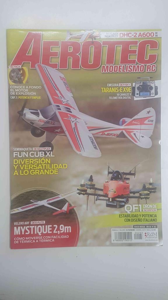 Revista Aerotec modelismo RC: año XXI num 263, abril 2016 - Fun Cub XL semimaqueta Demultiplex