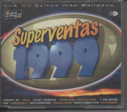 CD E00188: Cd Música. Superventas 1999. 4 CDs