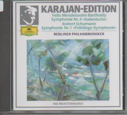 CD E00109: Cd Música. Karajan-Edition. Felix Mendelssohn Bartholdy. Robert Schumann