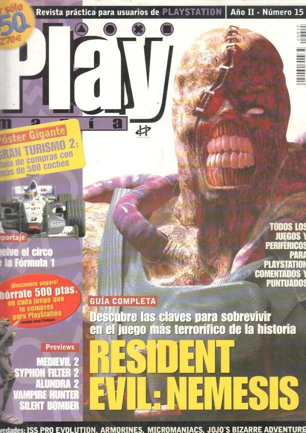 Play Mania: numero 15 - NO incluye suplemento, reportajes: Resident Evil: Nemesis