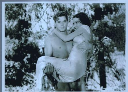 Postal / Postcard: El Boletin serie 7: numero 07 de 12: Tarzan y Jane: Johnny Weissmuller y Maureen O'sullivan