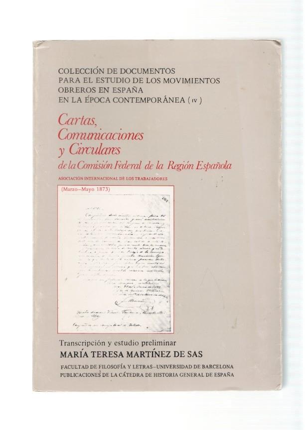 Cartas, comunicaciones y circulares de La Comision Federal de la Region 
