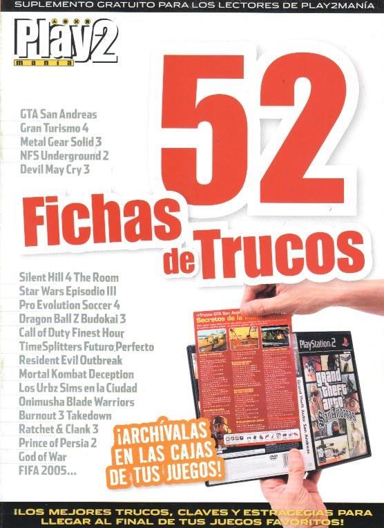 Suplemento Play2 Mania: 52 fichas de trucos 