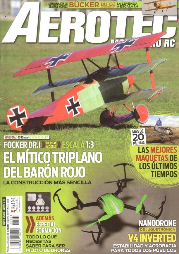 Revista Aerotec Modelismo Rc numero 261: Fokker DR.I