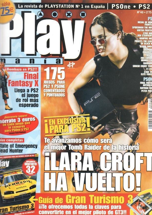 Play Mania: numero 40 - incluye guia: Gran Turismo 3, reportajes: Lara Croft ha vuelto