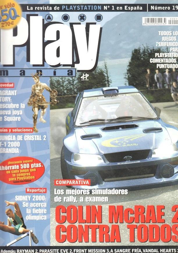 Play Mania: numero 19 - NO incluye suplemento, reportajes: Colin McRae 2
