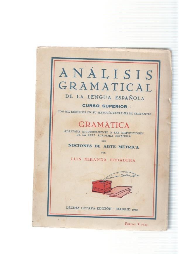 Analisis Gramatical de la Lengua española Curso superior