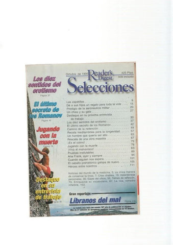 Reader s Digest Selecciones, octubre 1995: Ana Frank, ayer y siempre