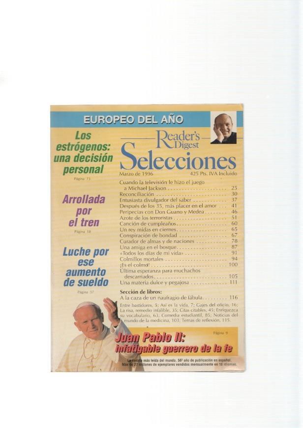 Reader s Digest Selecciones, marzo 1996: Michael Jackson