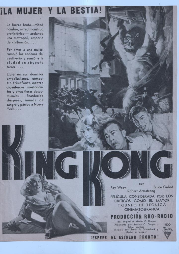Lamina KING KONG: la mujer y la bestia