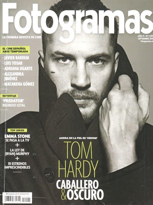 Revista Fotogramas: num 2099 / año 71 sep 2018 - Portada Tom Hardy