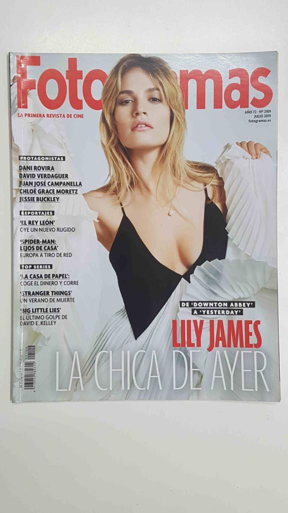 Revista Fotogramas numero 2109 / año 72, julio 2019 - Portada Lily James (Yesterday)