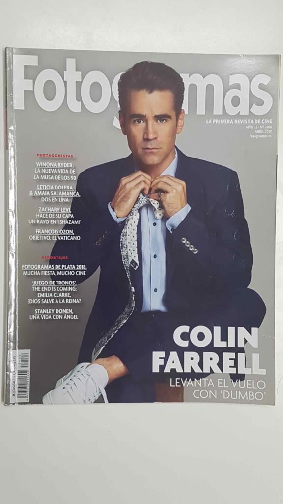 Revista Fotogramas numero 2106 / año 72, abril 2019 - Portada Colin Farrell (Dumbo)
