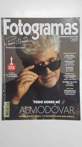 Revista Fotogramas numero 2105 / año 72, marzo 2019 - Portada Almodovar (Dolor y Gloria)