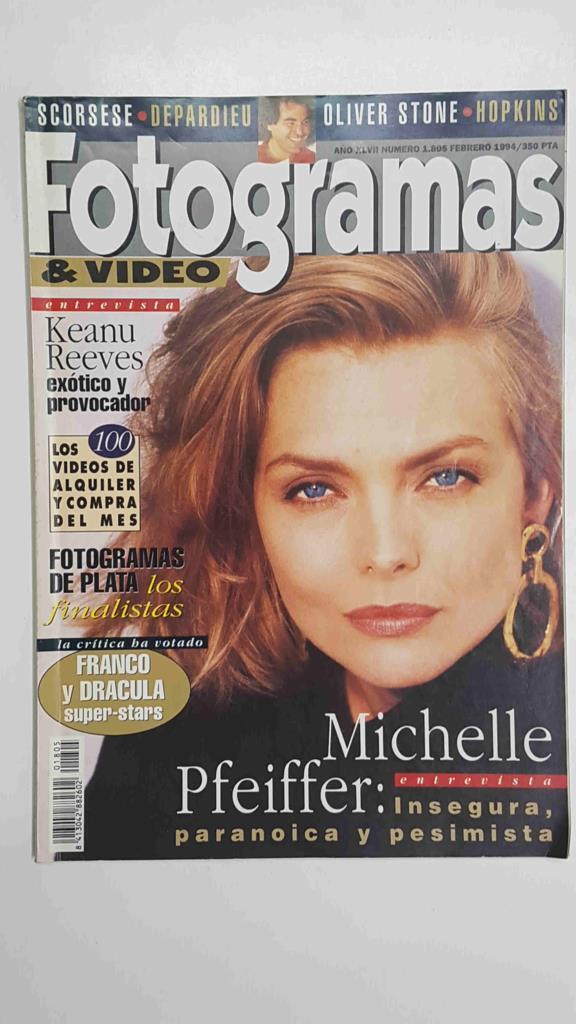 Revista Fotogramas & Video: numero 1805 / año XLVII, febrero 1994 - Portada Michelle Pfeiffer