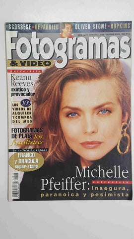 Revista Fotogramas & Video: numero 1805 / año XLVII, febrero 1994 - Portada Michelle Pfeiffer
