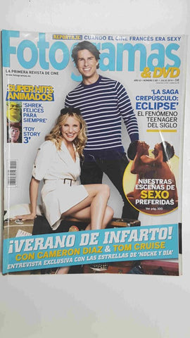 Revista Fotogramas & DVD: numero 2001 / año 63, julio 2010 - Portada con Cameron Diaz & Tom Cruise (Noche y dia)