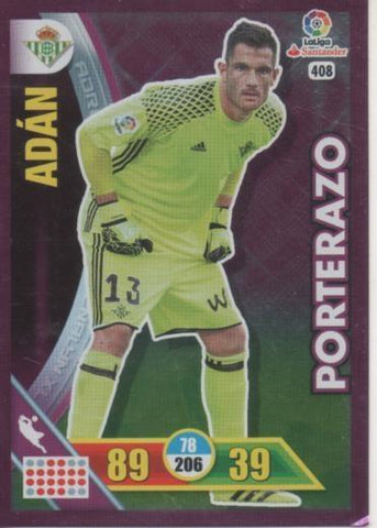 Cromo E002786: Trade Card Game Adrenalyn. Liga 2016-17, Porterazo. Adán. Real Betis Balonpie