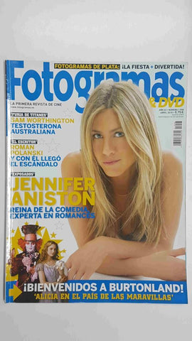 Revista Fotogramas & DVD: numero 1998 / año 63, abril 2010 - Portada Jennifer Aniston (Exposados) reina de la comedia experta en romances