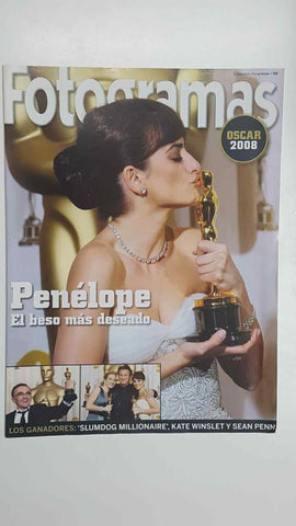 Suplemento del numero de Fotogramas 1985: Portada Penelope Cruz - el beso más deseado. Oscar 2008