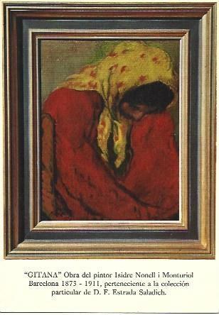 POSTAL L04573: Gitana, por Isidre Nonell i Monturiol