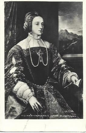 POSTAL L04572: Emperatriz Isabel de Portugal, por Tiziano