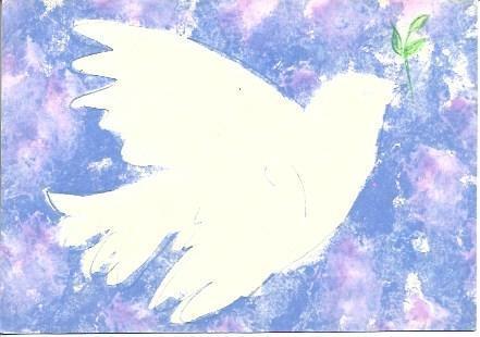 POSTAL L04497: Paloma, dibujo