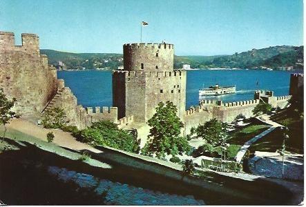 POSTAL L04495: Torre de las murallas de Estambul