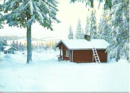 POSTAL L04508: Cabaña nevada en Finlandia