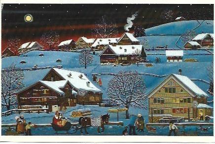 POSTAL L04636: Dibujo de Navidad