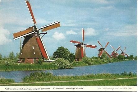 POSTAL L04630: Molinos en Kinderdijk, Holanda