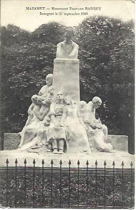 POSTAL L04678: Monumento a Barbey en Mazamet