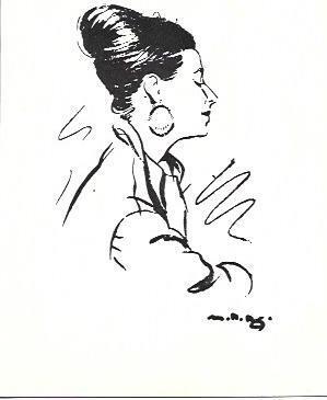 POSTAL L04665: Dibujo en blanco y negro