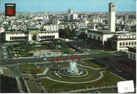 POSTAL L04626: Casablanca. Plaza de las Naciones Unidas