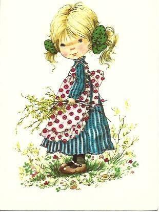 POSTAL L04621: Dibujo de una niña