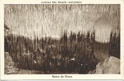 POSTAL L04615: Baños de Diana en las Cuevas del Drach de Mallorca