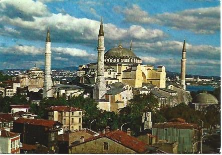 POSTAL L04485: Panoramica de Santa Sofia en Estambul