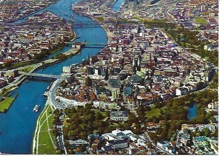 POSTAL L04362: Vista aerea de Bremen
