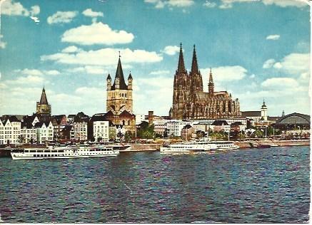 POSTAL L04359: Rio y vista de Colonia, Alemania