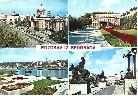 POSTAL L04334: Saludos desde Belgrado
