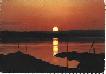 POSTAL L04468: Anochecer en el lago Lappland