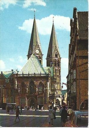 POSTAL L04396: Rathaus y catedral de Bremen