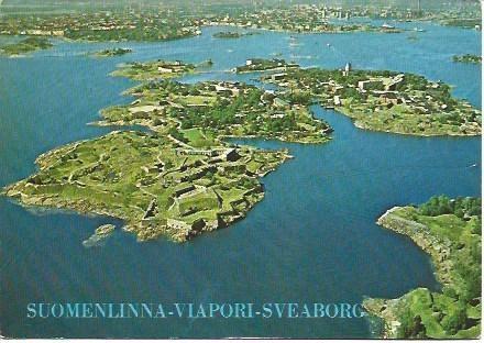 POSTAL L04418: Vistas aereas de islas en Suomi, Finlandia