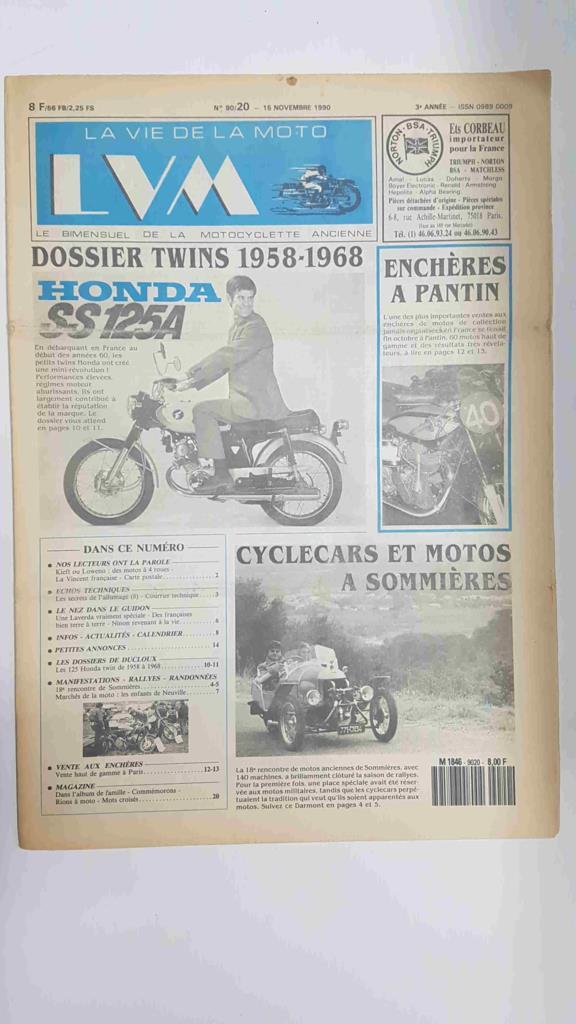 La vie de la moto  LVM numero  90/20 - 15 novembre 1990 - Dossier Twins 1958-1968