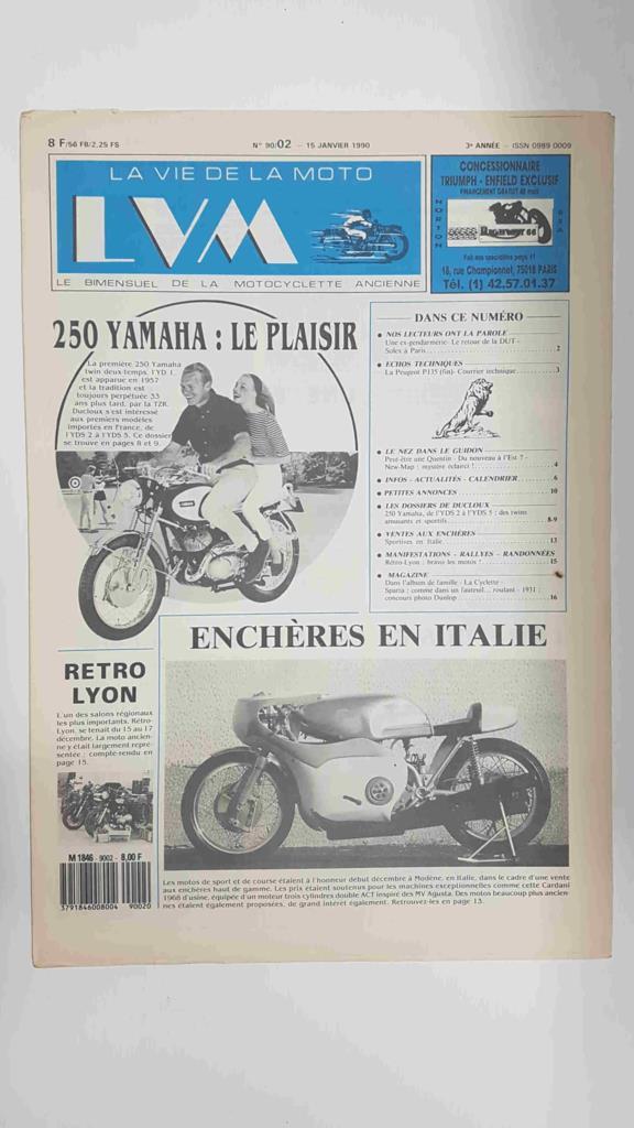 La vie de la moto  LVM numero  90/02, 15 janvier 1990 - 250 Yamaha Le Plaisir